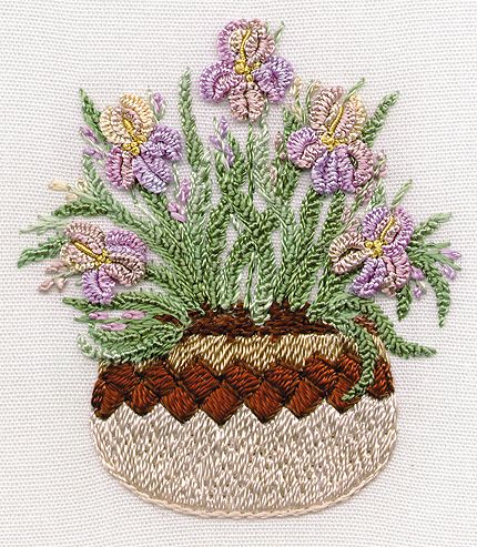 1422 Irises in Pottery